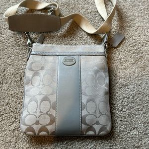 Coach gray crossbody bag